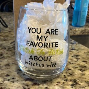 Stemless wine glass